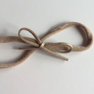 gold shimmer leather headband